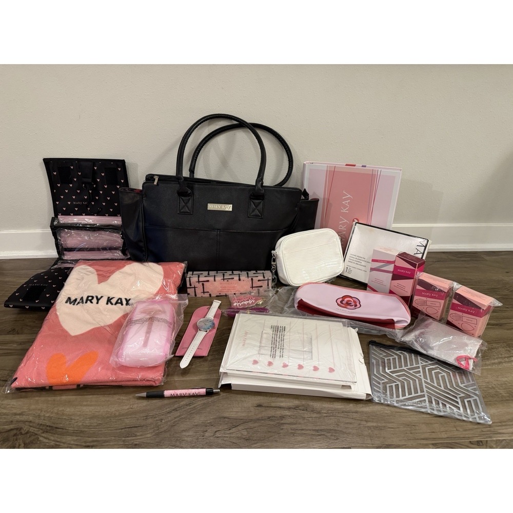 MARY KAY TRAVEL TOTE LARGE BLACK PURSE CONSULTANT Accessories Towel Cosmetics